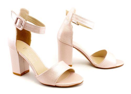 Дамски, официални сандали в розово - Модел Веда.