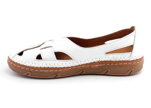 Дамски, летни обувки от естествена кожа в бяло, модел  Невен