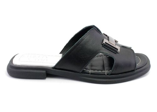 Дамски, ежедневни чехли в черно - Модел Касиопея