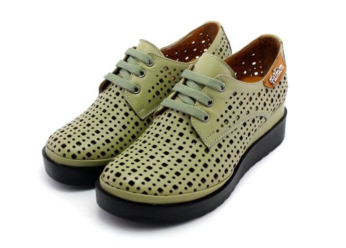 Pantofi de vara dama in verde - Model Lucille