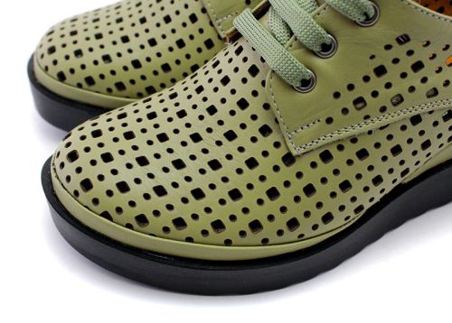 Дамски летни обувки в зелено -  Модел Люсил