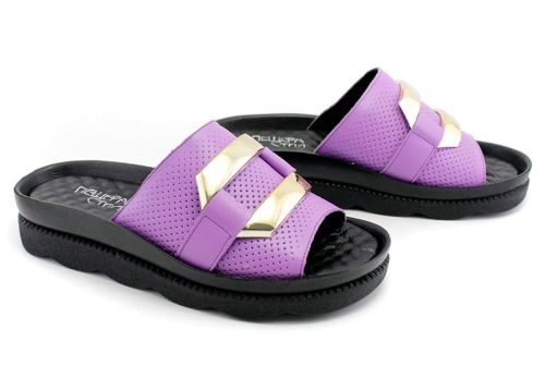 Дамски чехли в лилаво - Модел Руфина