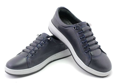 Дамски, ежедневни обувки в тъмно синьо - Модел Габи