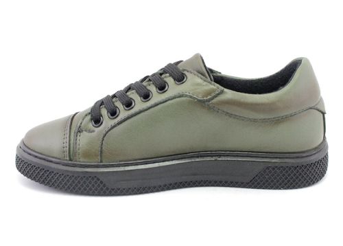 Pantofi casual dama in verde - Model Leia Prim.