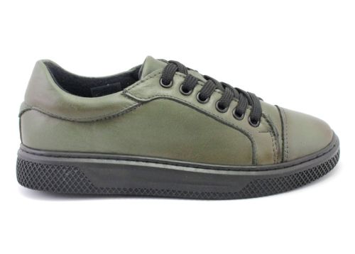 Pantofi casual dama in verde - Model Leia Prim.