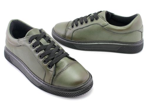 Pantofi casual dama in verde - Model Leia Prim.