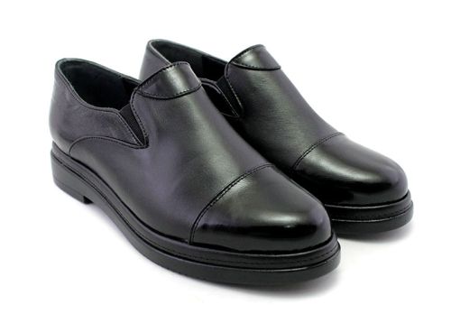 Pantofi casual dama fara sireturi in negru - Model Areselis.