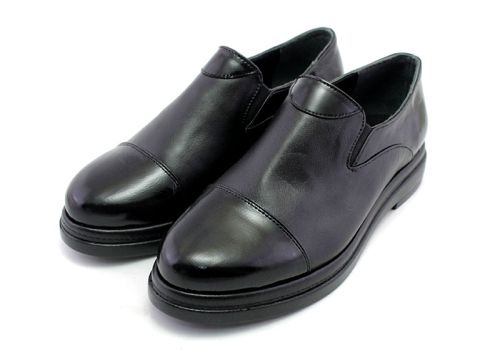 Pantofi casual dama fara sireturi in negru - Model Areselis.