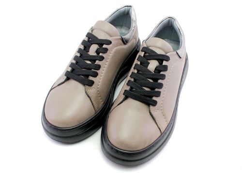 Дамски обувки спортен стил в цвят визон -  Модел Паола