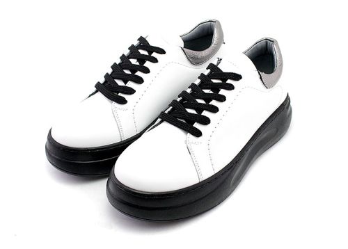 Pantofi de dama stil sport in alb - Model Paola.