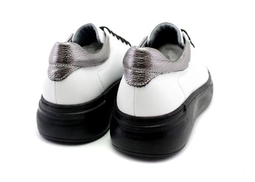 Pantofi de dama stil sport in alb - Model Paola.