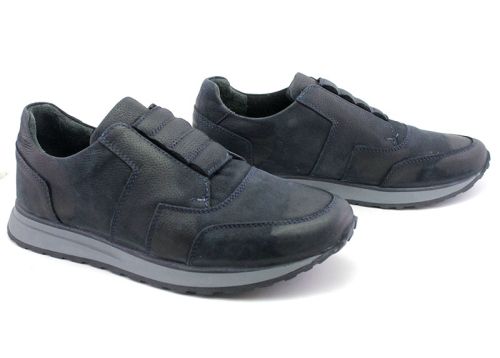 Мъжки, спортни обувки в тъмно синьо - Модел Зоран.