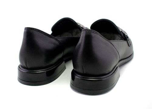 Pantofi casual dama fara sireturi in negru - Model Patritsia