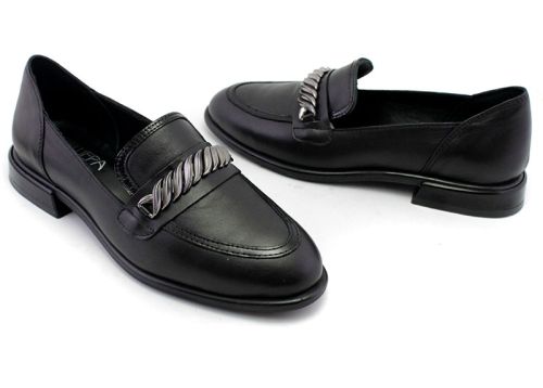 Pantofi casual dama fara sireturi in negru - Model Patritsia