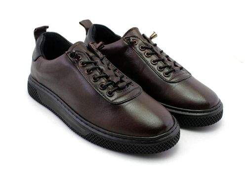 Дамски, ежедневни обувки в тъмно кафяво - Модел Малвина