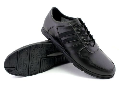 Мъжки, ежедневни обувки в черно - Модел Ясен