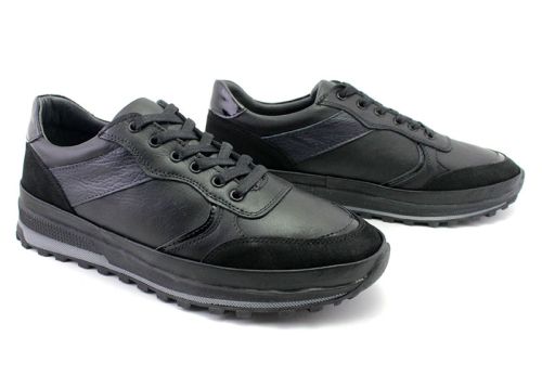 Мъжки, спортни обувки в черно - Модел Кристиано