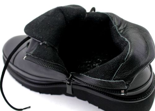 Дамски боти от естествена кожа в сиво - модел Лаура