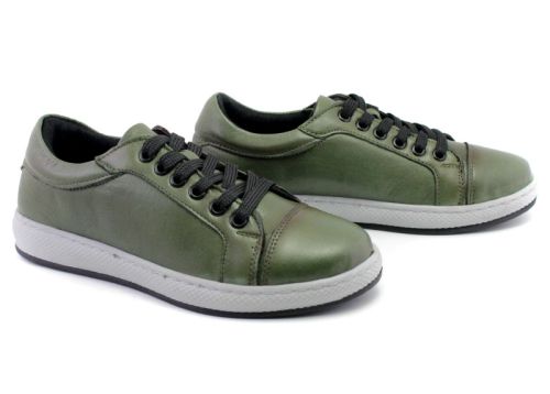 Pantofi casual dama in verde - Model Leia Prim.