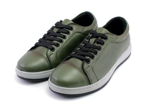 Pantofi casual dama in verde - Model Leia Prim.