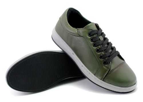 Pantofi casual dama in verde - Model Leia Prim.