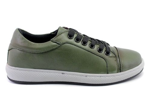 Pantofi casual dama in verde - Model Leia Prim.