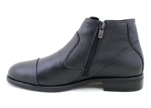 Formale ghete barbati din piele naturala de culoare neagra, model Bern.