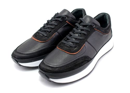 Мъжки обувки в черно - Модел Николас.