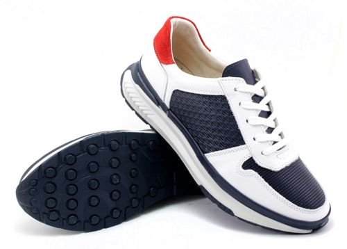Мъжки обувки в синьо и бяло - Модел Агустин.