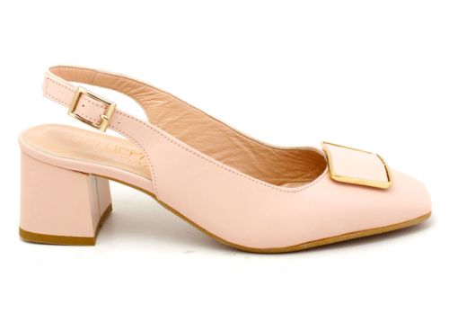 Дамски официални обувки в розово, модел Антонита.