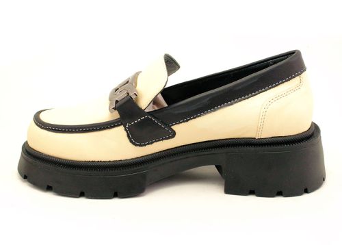 Дамски обувки в бежово и черно - Модел Бонита.