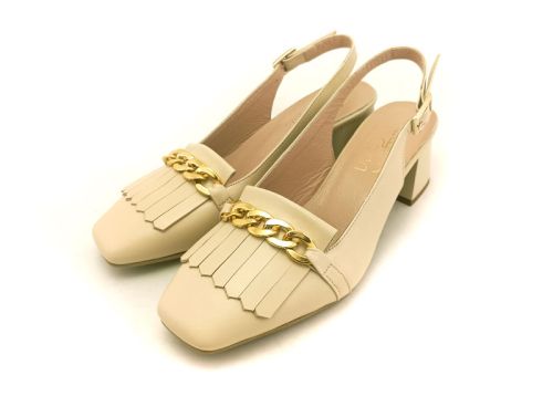 Pantofi formali dama in bej, model Adora.