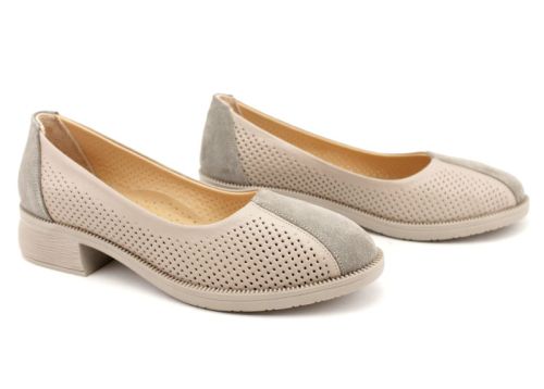 Pantofi casual dama de culoare nurca - Model Euthymia.