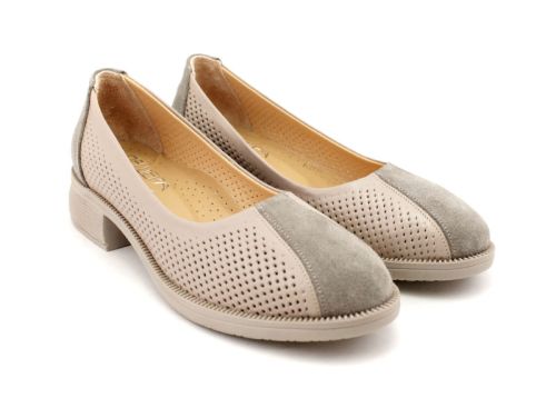 Pantofi casual dama de culoare nurca - Model Euthymia.