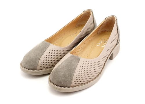 Pantofi casual dama de culoare nurca - Model Euthymia.