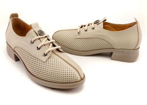 Pantofi casual dama in bej - Model Evlogia.