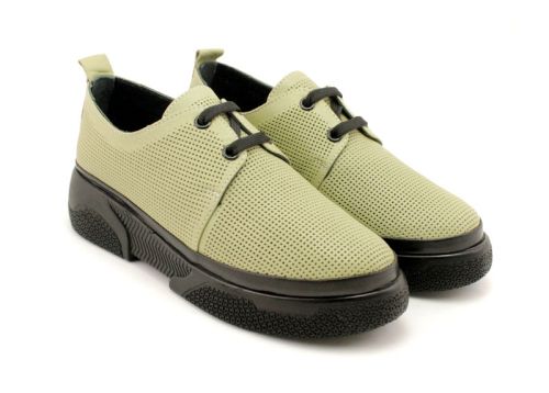 Дамски, ежедневни обувки в зелено - Модел Еделвайс.