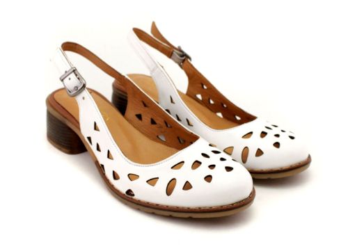Sandale dama alb - Model Rosina.