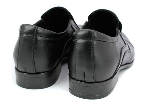 Мъжки официални обувки от кожа в черно Асен