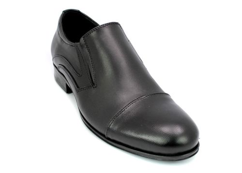 Мъжки официални обувки от кожа в черно Асен