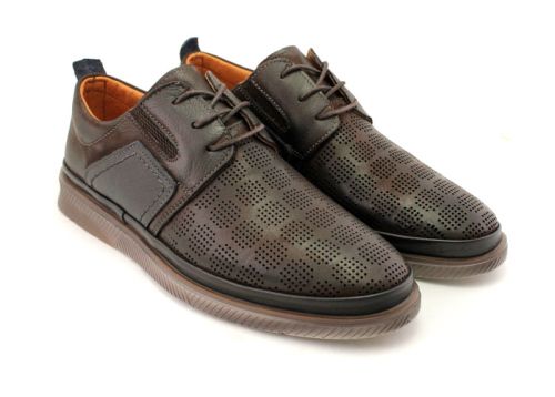 Мъжки, ежедневни обувки в кафяв цвят - Модел Вихрен.