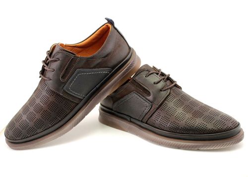 Pantofi casual barbatesti de culoare maro - Model Vihren.