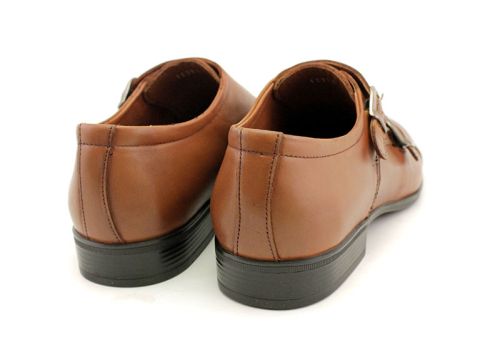 Мъжки официални обувки в светло кафяво, модел Любозар.