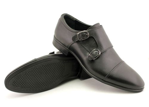 Мъжки официални обувки в черно, модел Любозар.