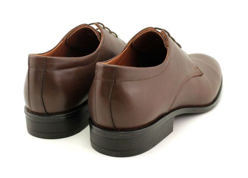 Мъжки официални обувки в кафяво, модел Макларън.