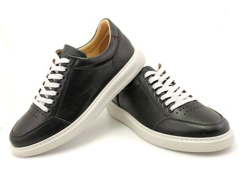 Pantofi casual barbatesti de culoare neagra - model Desislav.