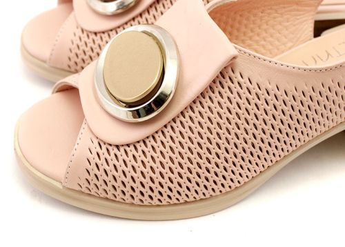 Дамски сандали от естествена кожа в розово - Модел Далия.