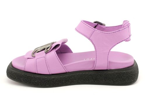 Дамски сандали от естествена кожа в лилаво - Модел Астрид.