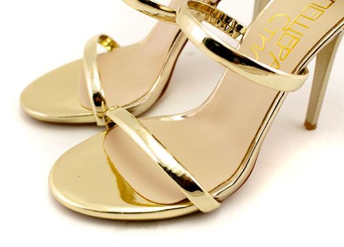 Дамски, официални сандали в златисто - Модел Дороти.