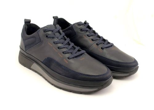 Мъжки, ежедневни обувки в тъмно синьо - Модел Бруно.